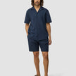 Seersucker Short Sleeve Shirt Dark Navy