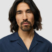 Seersucker Short Sleeve Shirt Dark Navy