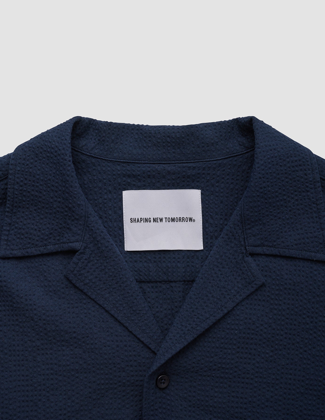 Seersucker Short Sleeve Shirt Dark Navy