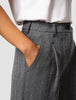 Serene Pants Wide Grey Herringbone