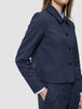 Serene Set Marine Pinstripe Short Jacket Pants