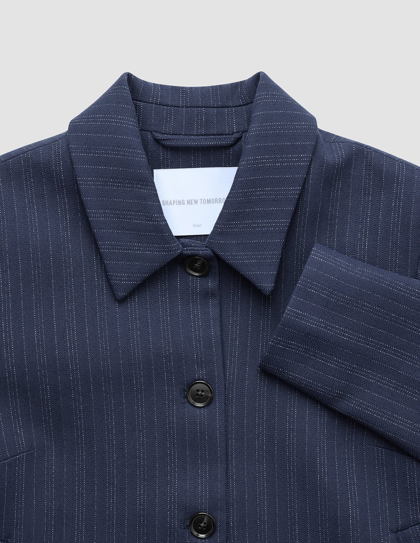 Women's Serene Short Jacket Marine Pinstripe