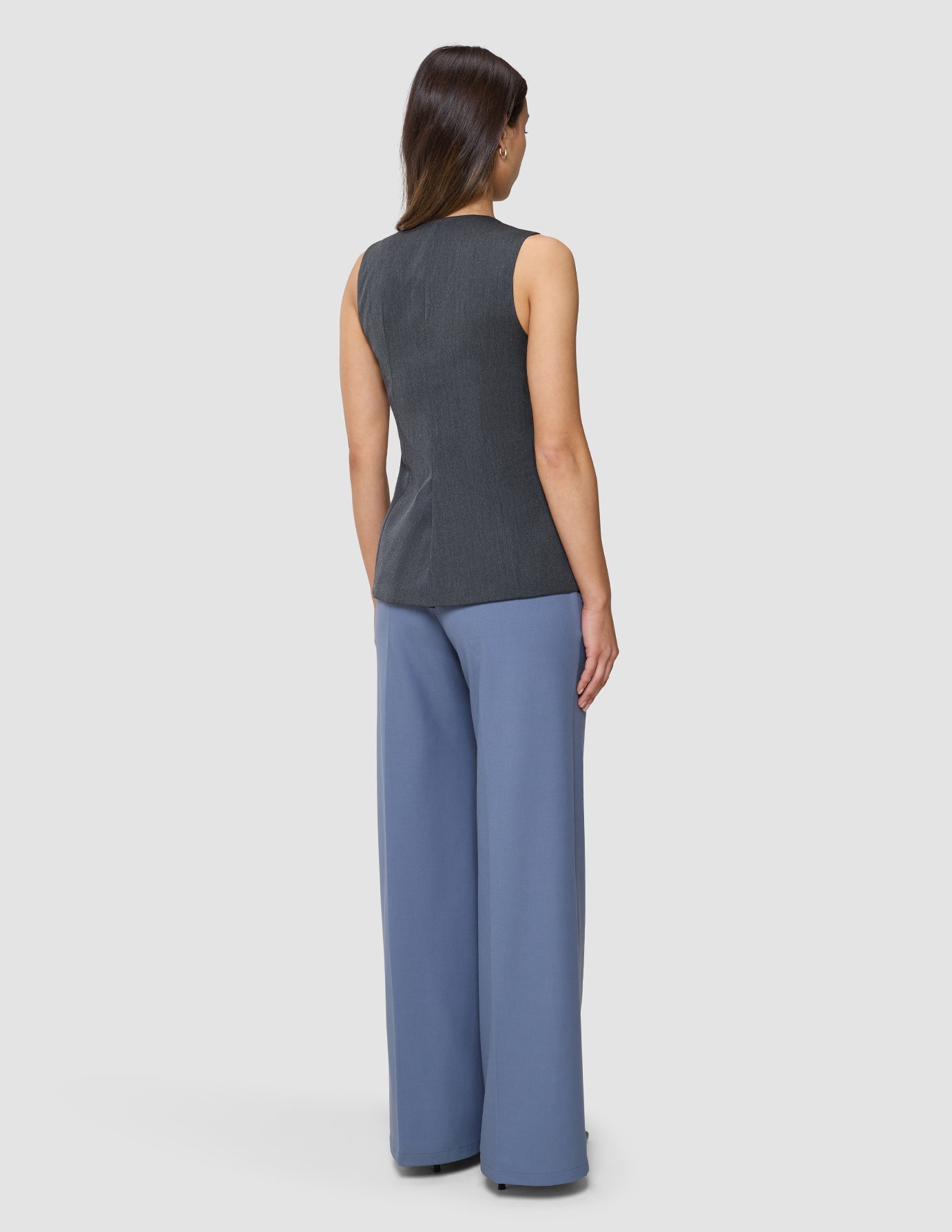 Women's Skye Long Vest Charcoal Melange