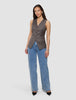 Women's Skye Long Vest Dark Chestnut Melange