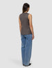 Women's Skye Long Vest Dark Chestnut Melange