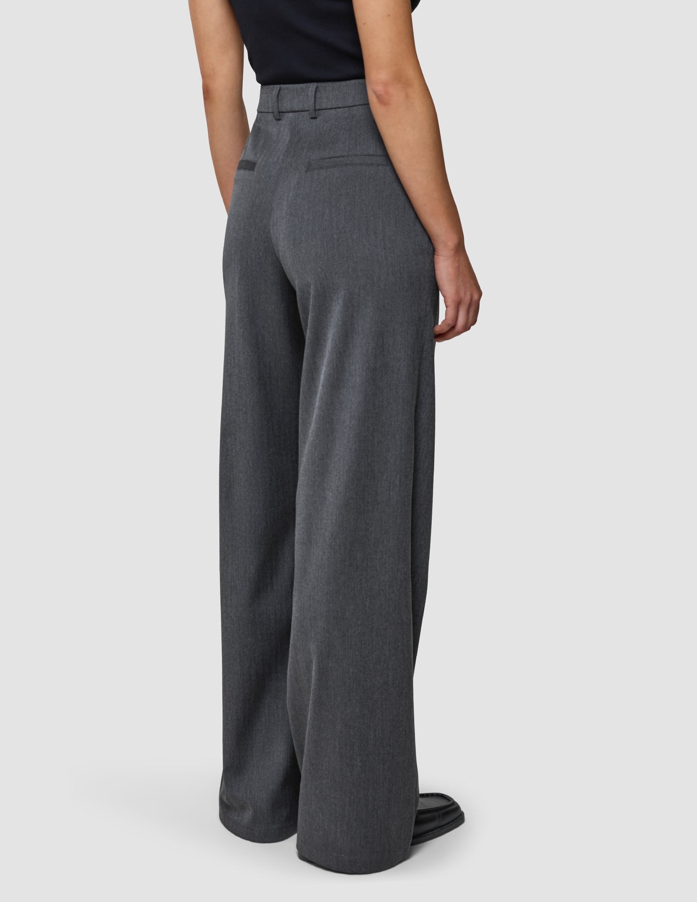Women's Skye Pants Wide Charcoal Melange