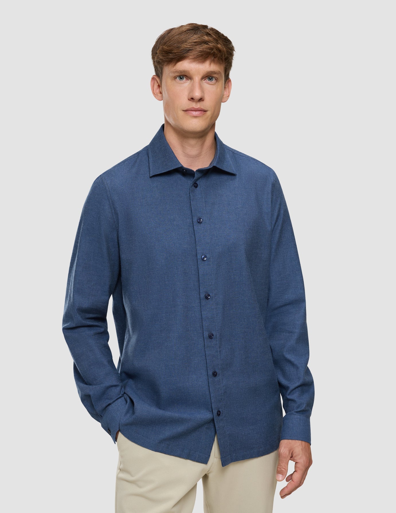 Soft Flannel Shirt Dark Navy