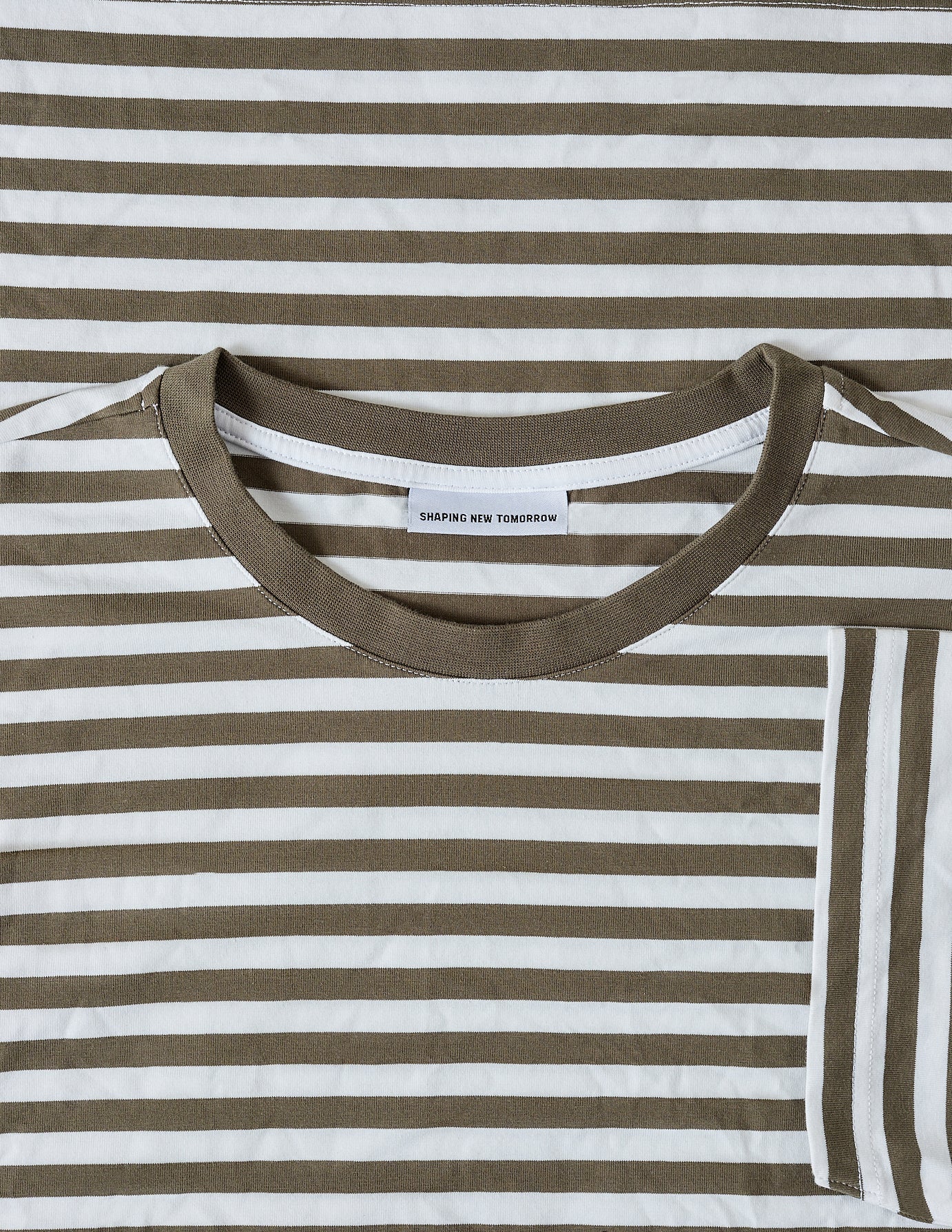 Striped Supima T-Shirt Box Fit Urban Green
