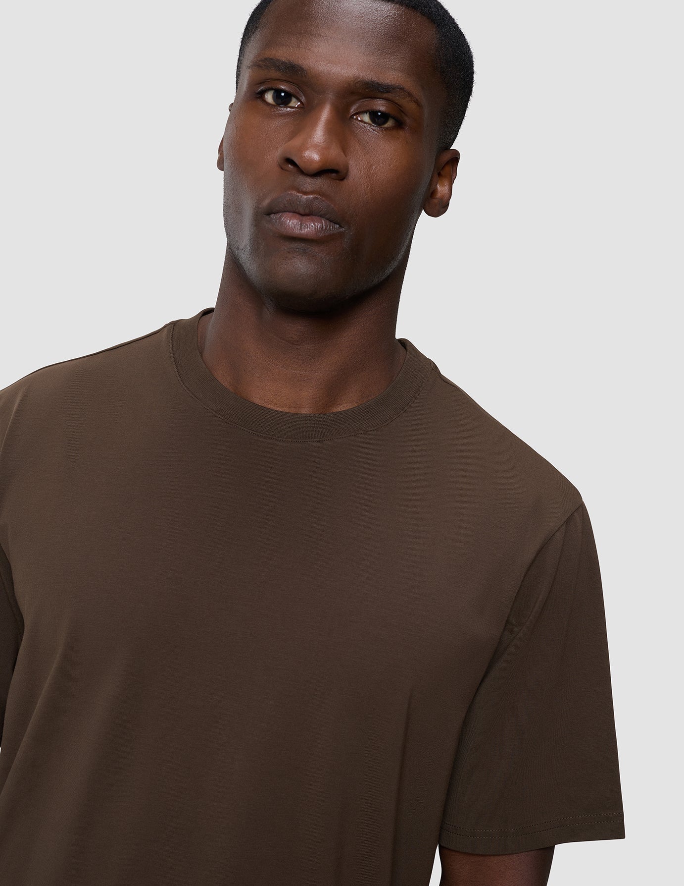 Supima T-shirt Box Fit Saddle Brown