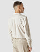 Tech Linen Casual Shirt Tan Pinstripe