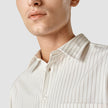 Tech Linen Casual Shirt Tan Pinstripe