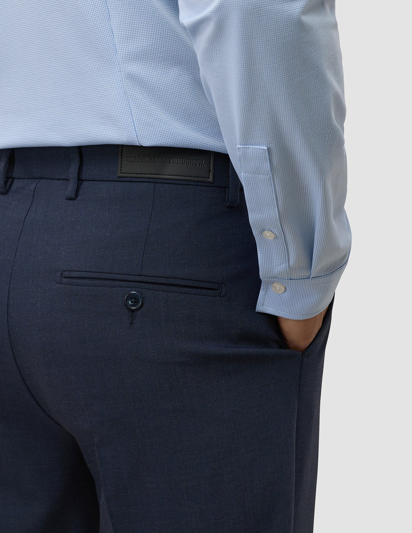 Tech Wool Suit Pants Relaxed Fit Navy