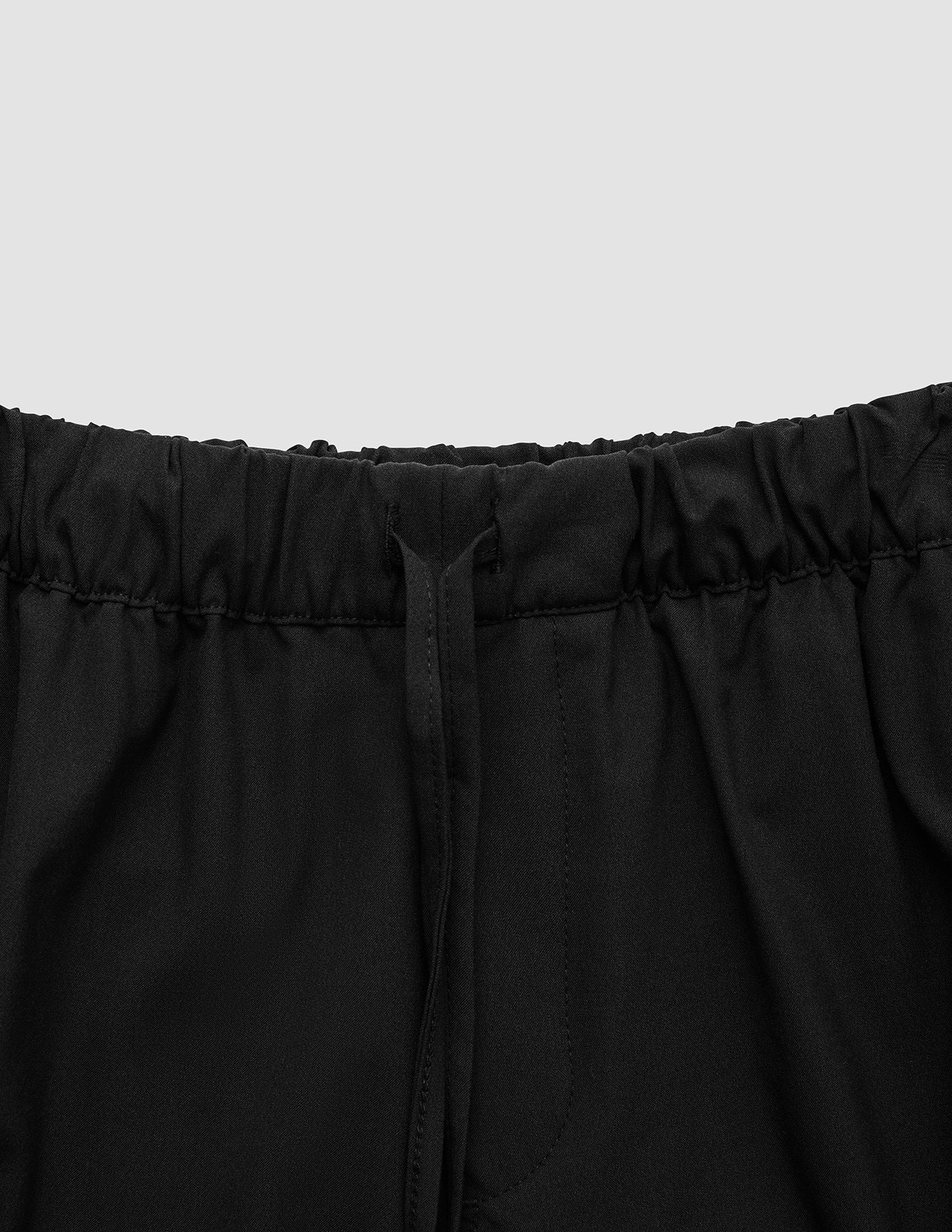 Tech Linen Elastic Shorts Black