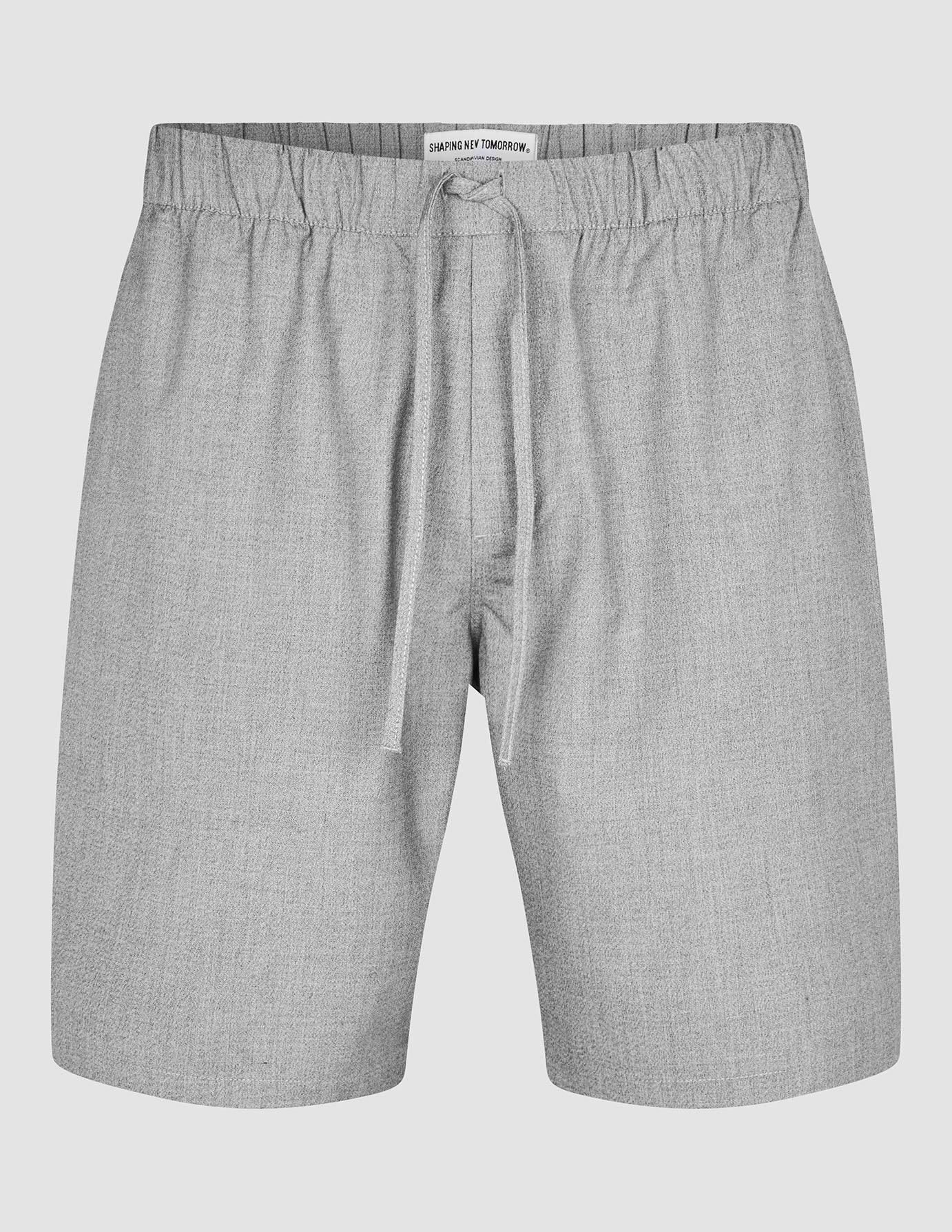 Tech Linen Elastic Shorts Charcoal
