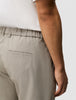 Tech Linen Elastic Pants Raw Beige