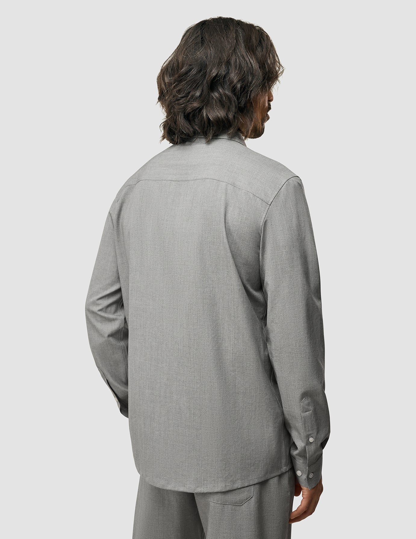 Tech Linen Casual Shirt Charcoal