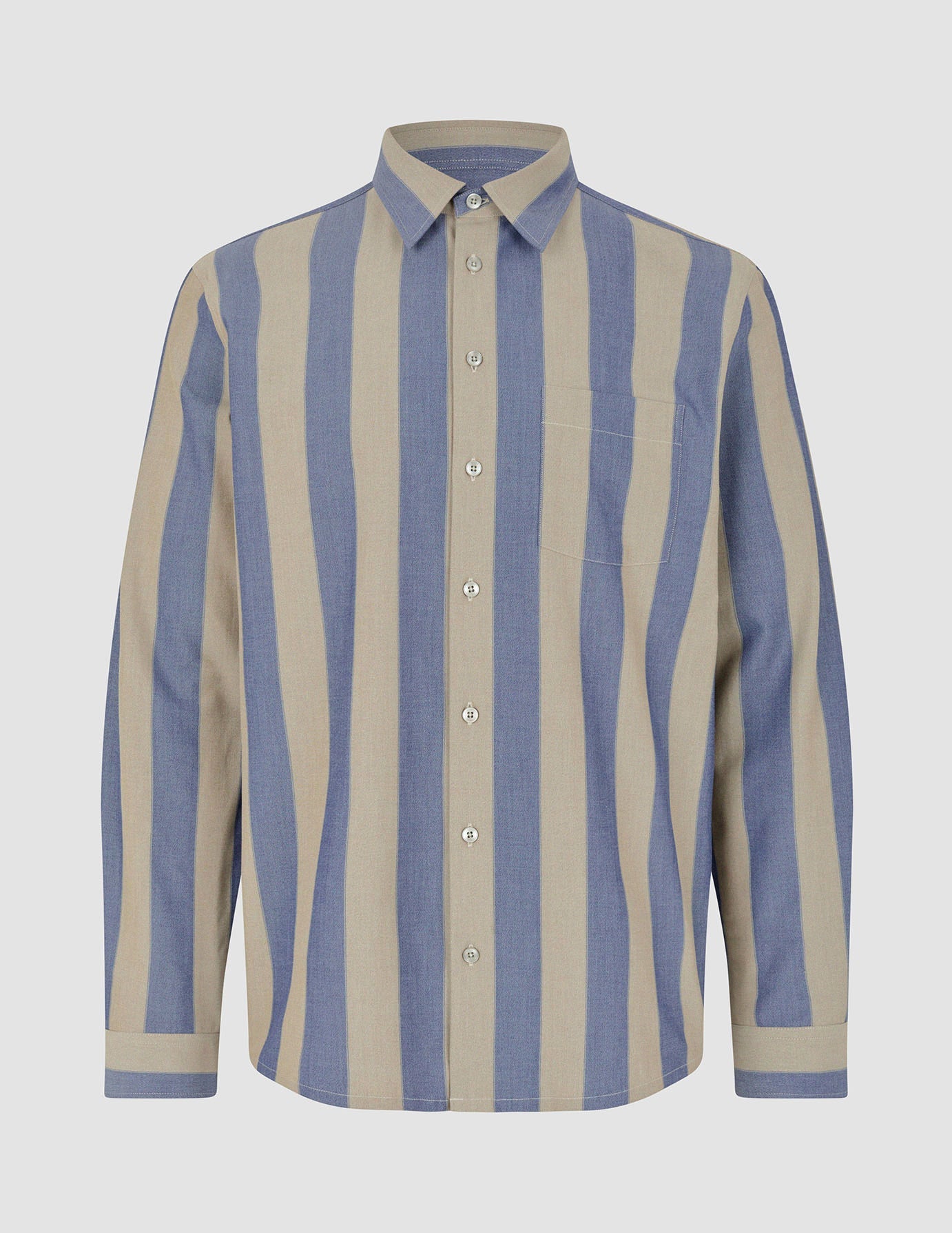 Tech Linen Casual Shirt Coastal Stripes