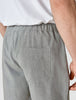 Tech Linen Elastic Shorts Charcoal
