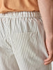 Tech Linen Elastic Shorts Navy Pinstripe