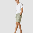 Tech Linen Elastic Shorts Neutral Green