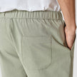 Tech Linen Elastic Shorts Neutral Green