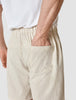 Tech Linen Elastic Shorts Sandshell Stripe