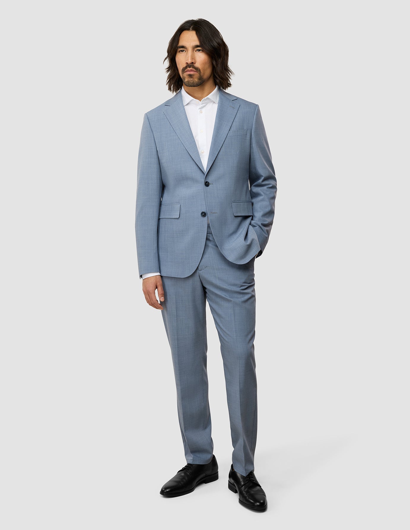 Tech Wool Blazer Light Blue Regular