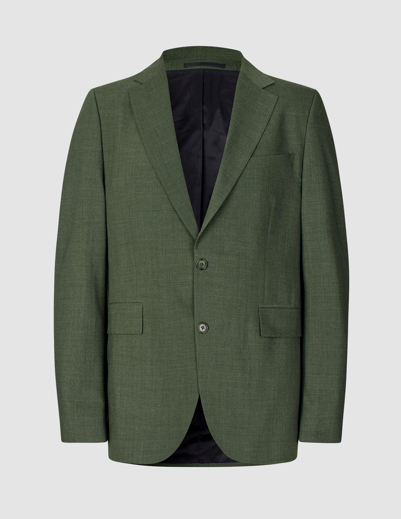 Tech Wool Blazer Green Night Slim