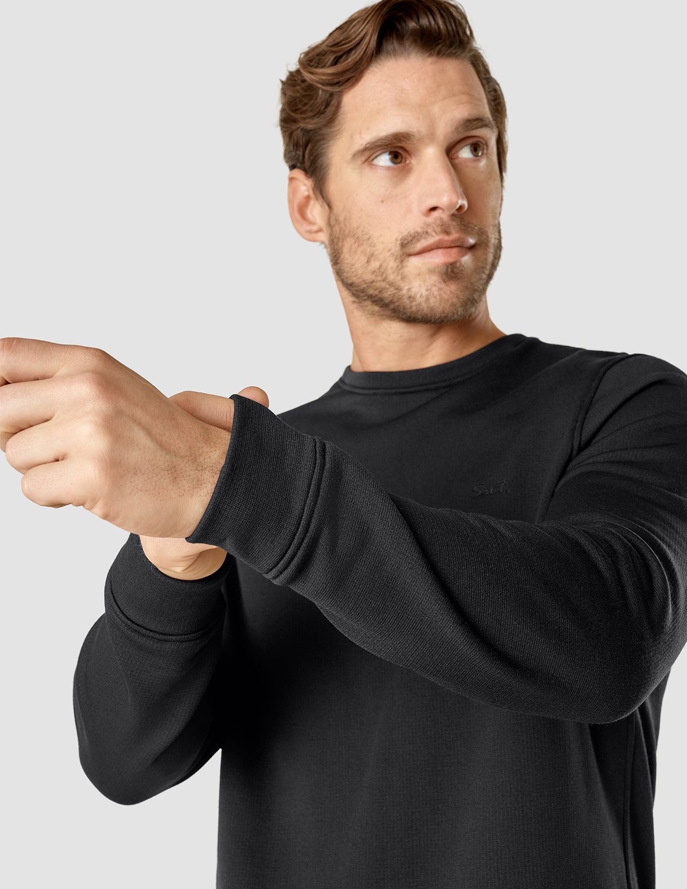 Tech Wool Crewneck Black