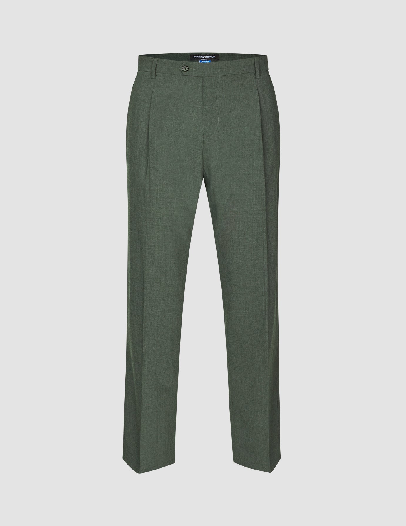 Tech Wool Suit Pants Relaxed Fit Green Night