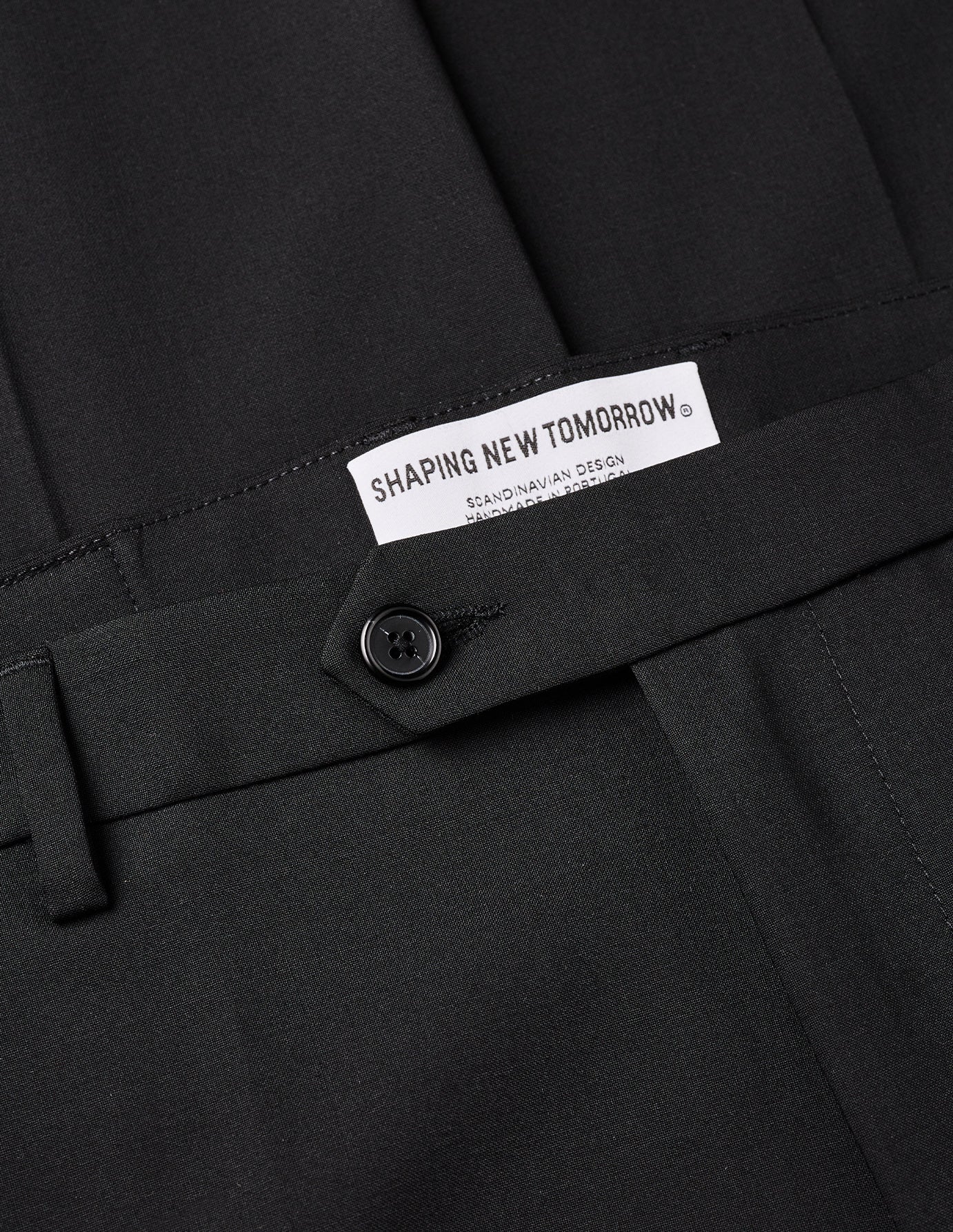 Tech Wool Suit Pants Slim Black