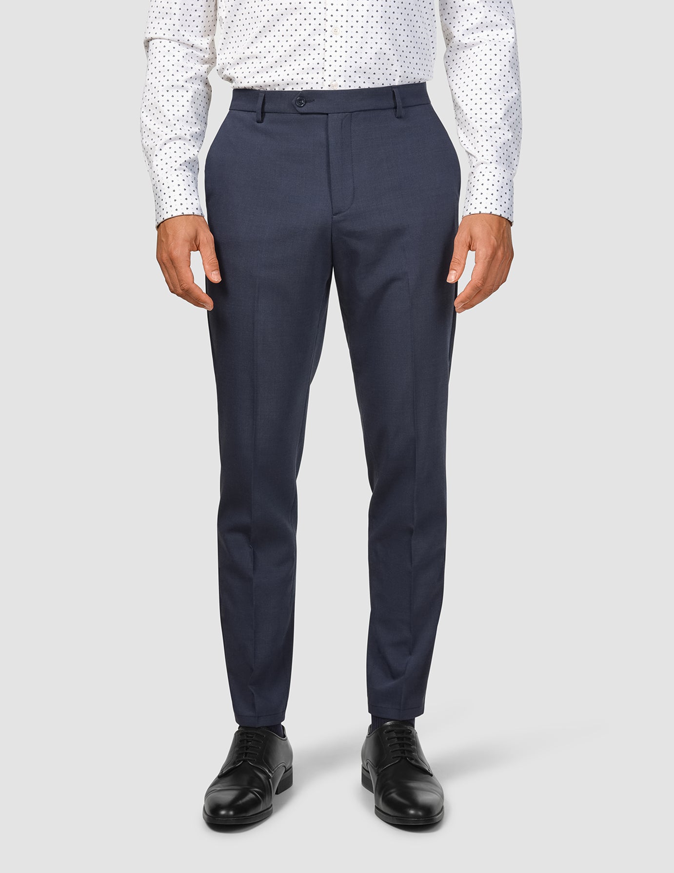 Tech Wool Suit Pants Slim Navy