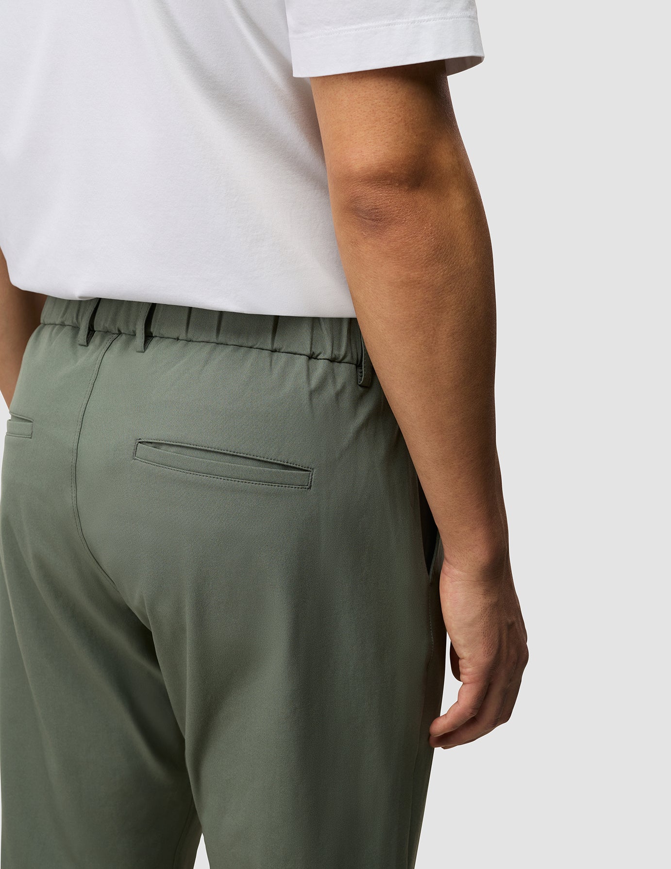 Tech Linen Elastic Pants Urban Green