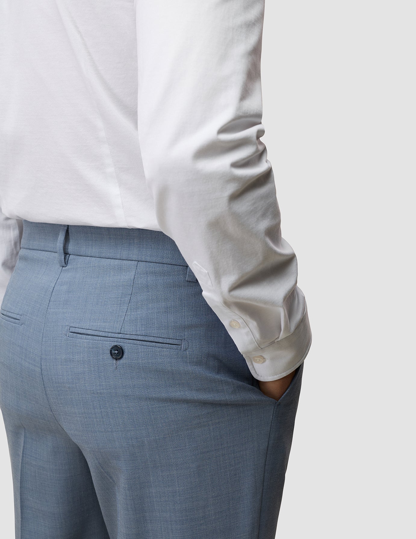 Tech Wool Suit Pants Regular Light Blue