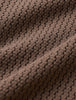 Textured Knitted Short Sleeve Polo Dark Earth