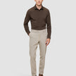Travel Shirt Saddle Brown Slim