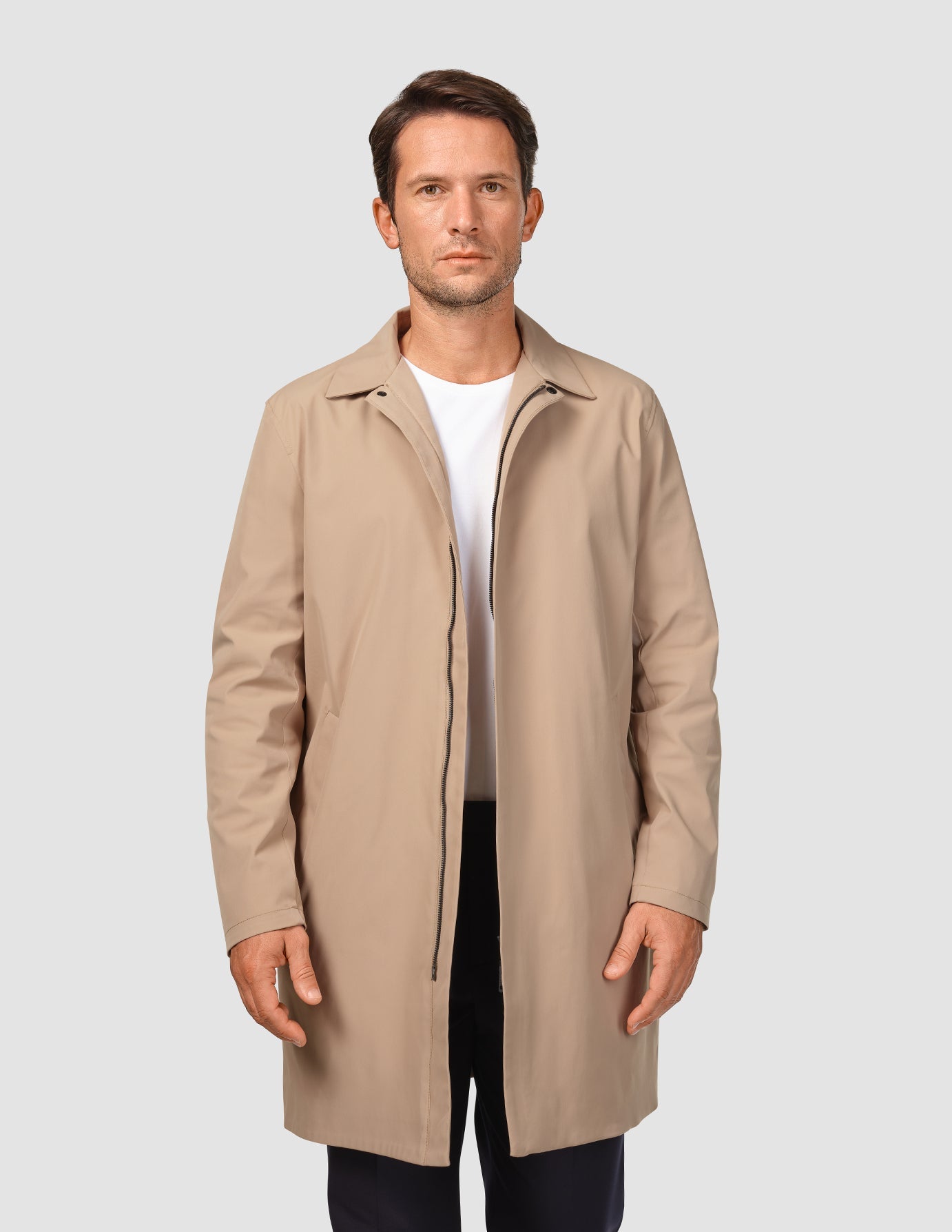 Waterproof Trench Coat Sand Grain