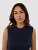 Women's Structured Knit Top Navy