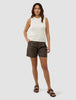 Women's Structured Knit Top Off White