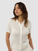 Women's Structured Polo Off White
