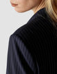 Essential Blazer Navy Pinstriped