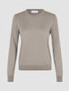 Fine Knit Crewneck Dark Sand