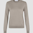 Fine Knit Crewneck Dark Sand