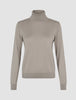 Fine Knit Turtleneck Dark Sand