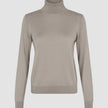 Fine Knit Turtleneck Dark Sand