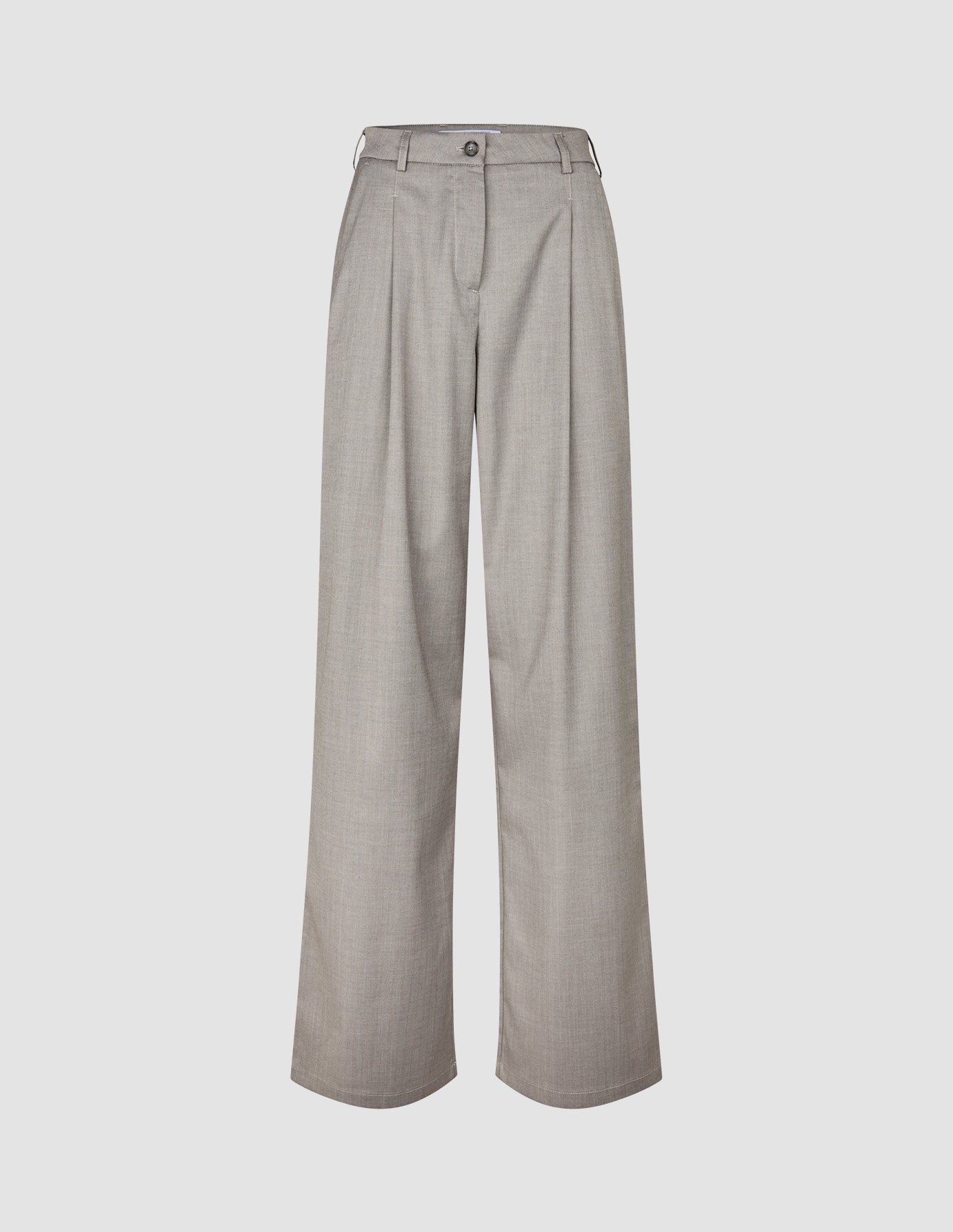 Women's Skye Pants Wide Mellow Beige Herringbone