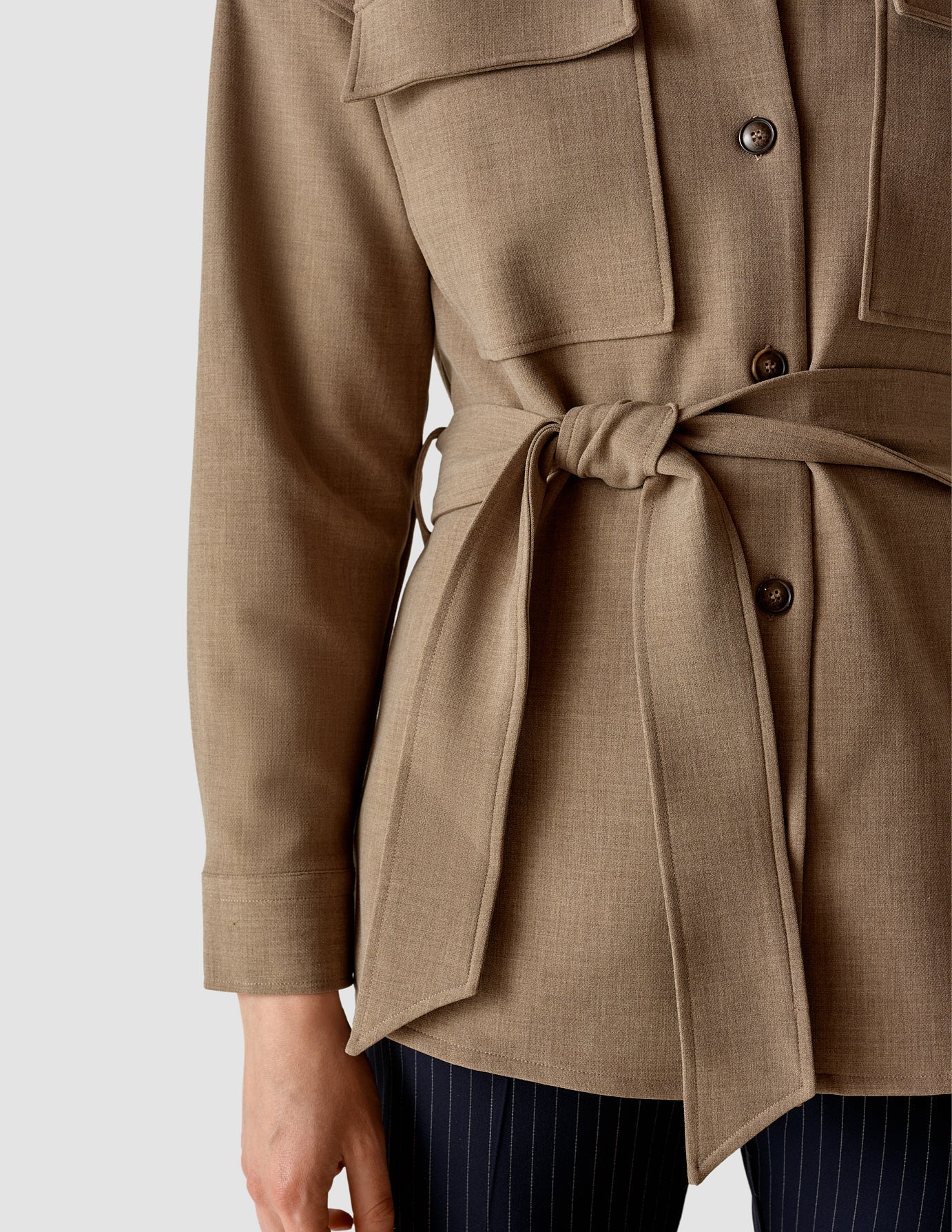 Belted Overshirt Cappuccino