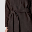 Belted Overshirt Dark Chocolate