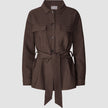 Belted Overshirt Dark Chocolate