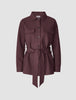 Belted Overshirt Pinot Noir